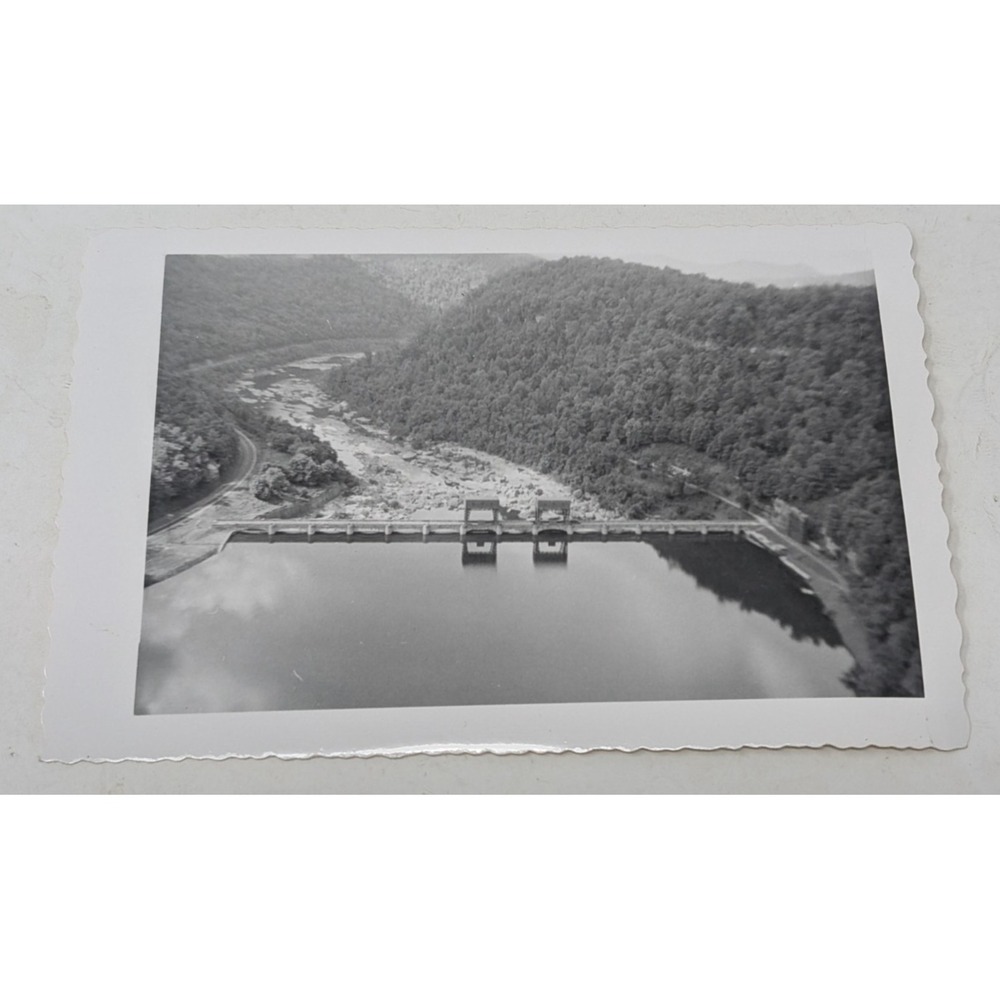 Hawks Nest Dam State Park Ansted WV Kanawha River Vintage Photo Photograph 1940s